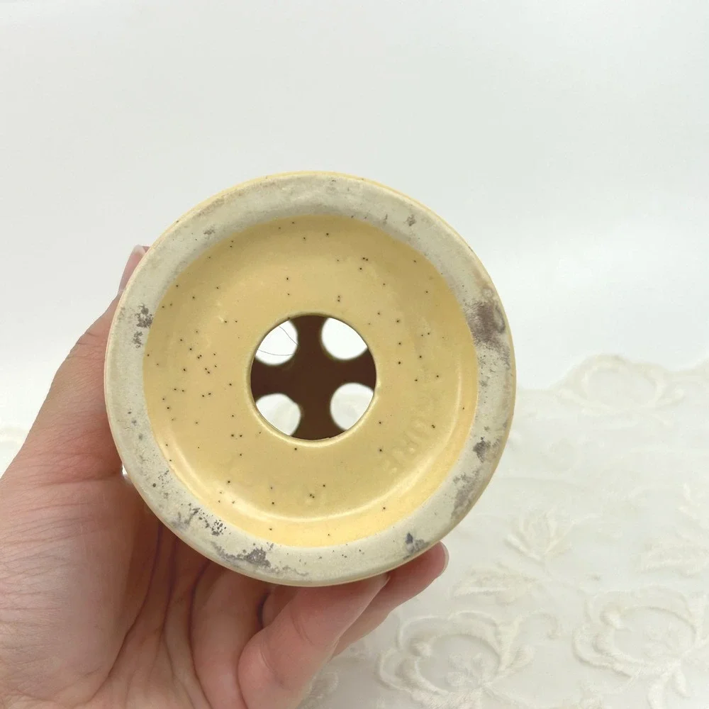 Vintage Treasurecraft Tooth Brush Holder Pottery Butterfly 70s Retro Cottagecore